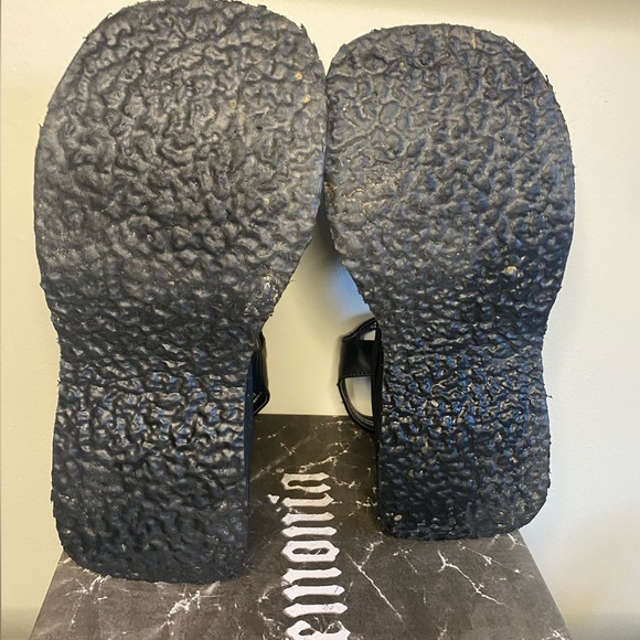 Demonia Platform Sandals with Spider Web Design - Picture 3 of 4